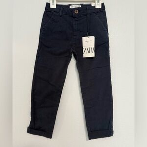 New Zara Kids Navy Blue chino pants sz 7